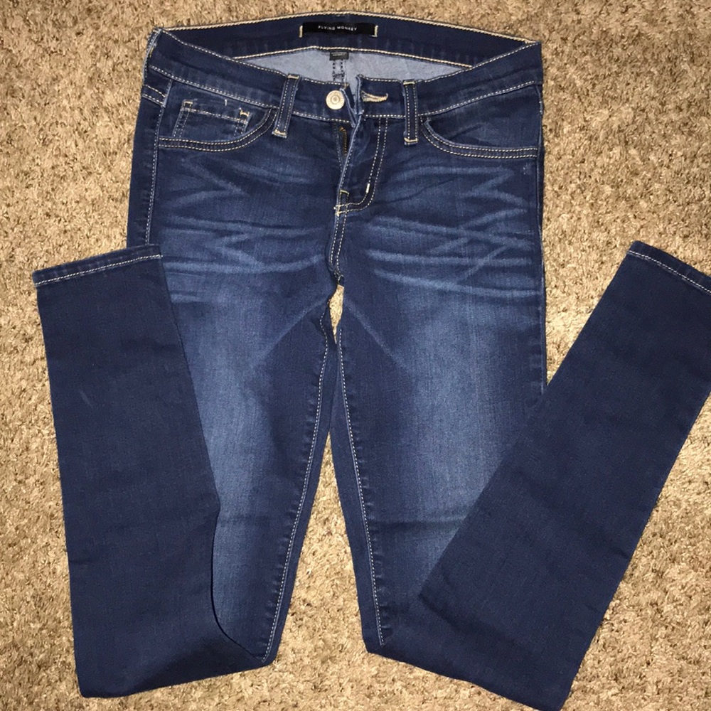 Flying monkey skinny jeans
